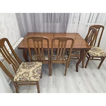 stol ustul: Acilan masa+5 stulla birge 170 azn.Unvan neftçilər (Gülü) E — 1