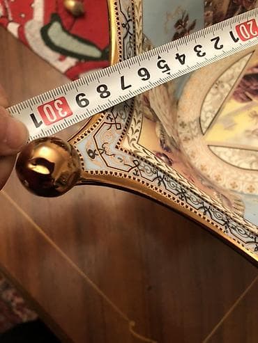 panelər: X.Rongtai markalı dekorativ porselen meyvə/qənd qabı - Material — 3