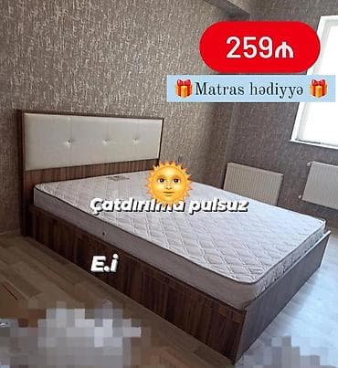 tek neferlik taxt: Yeni, İkinəfərlik çarpayı, Matras ilə — 1