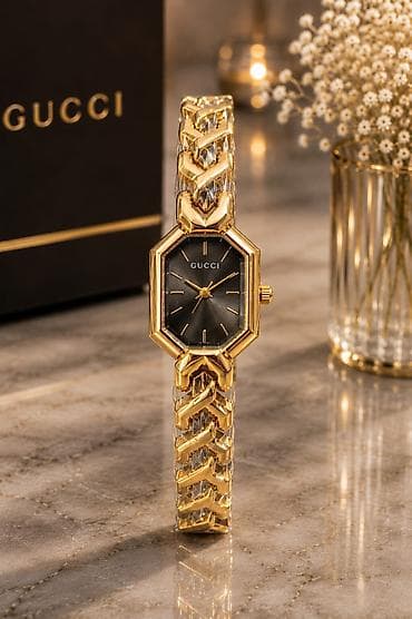 swatch saati: GUCCI qadın qol saatı – zərif zəncirvari qolbaq dizaynı və — 3
