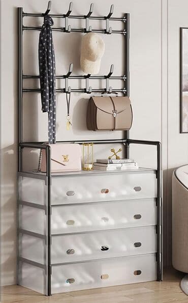 paltar asılqanı taxta: Asılqan Ayaqabı dolabı Ölçü 77*35*168sm Rəf sayı: 5 mərtəbə — 3