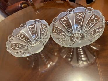 qazan dəst: 1 eded 5 azn -(cütü 10azn)Kəsimli şüşə qab dəsti - 2 ədəd büsbütün — 1