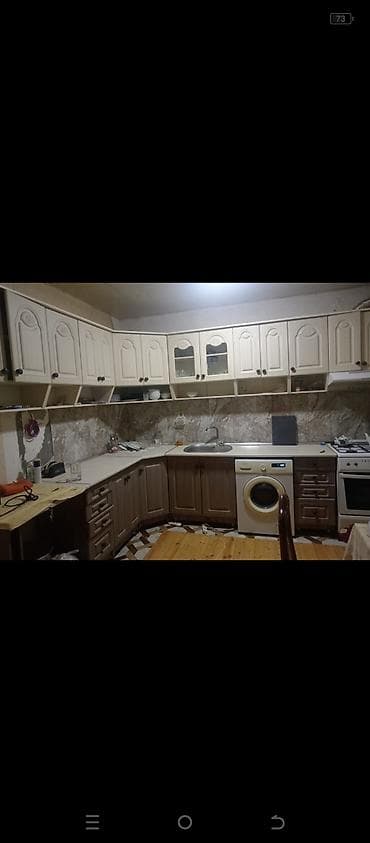 pletka: Mətbəx mebel dəsti – künc (L formalı) - Üst dolablar: krem rəngli — 1