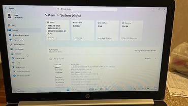 notebook ram: HP noutbuk satılır. Tam işlək vəziyyətdədir. 8 GB RAM, 240 GB SSD, AMD — 7
