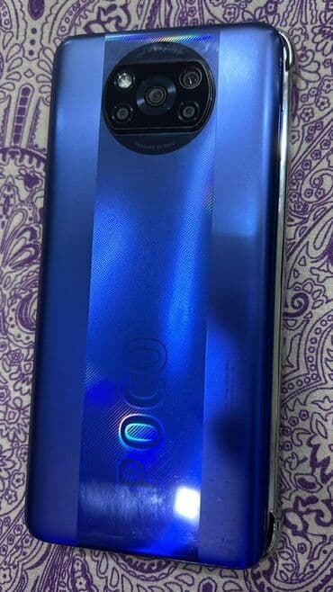 Компьютеры, ноутбуки и планшеты: Poco X3, 128 ГБ, цвет - Голубой, Отпечаток пальца — 2