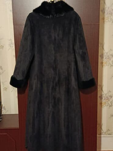 Женская одежда: Шуба, 2XL, цвет - Черный — 2