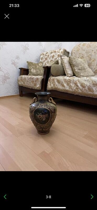 ваза напольная керамическая высокая: Tecili!Əla vəziyyətdə hündürlüyü 36 sm,diametri 13 sm olan — 5