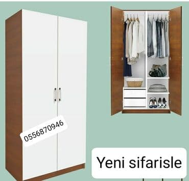 metbex skaf: Yeni, Açılan, 2 qapılı Düz dolab, Qarderob, paltar dolabı, Azərbaycan — 1