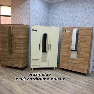 isqaf: Yeni, 3 qapılı Düz dolab, Dolab-asılqan — 1