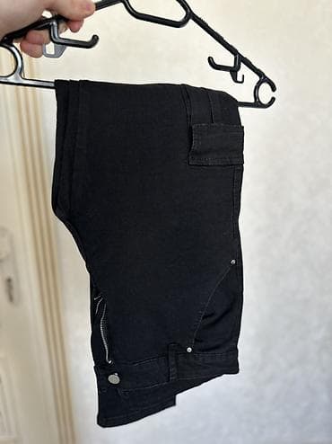 Kostyumlar: Qara rəngli kişi cargo şalvarı - Model: Cargo (yan tərəfdə klapanlı — 1