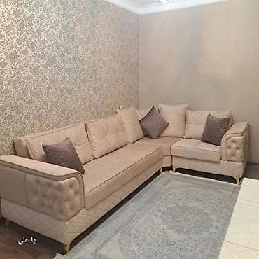 divan satisi: Künc divan, İşlənmiş, Açılan, Bazalı, Vеlur parça, Çatdırılma yoxdur — 2