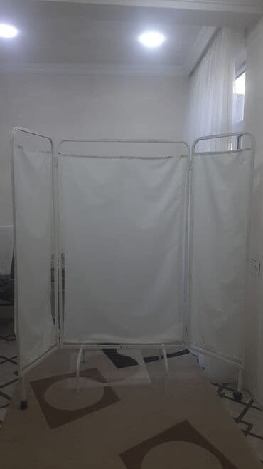 açılıb bağlanan çarpayılar: Tibbi paravan (3 bölməli) - Konstruksiya: metal karkas, ağ rəngdə - 3 — 1