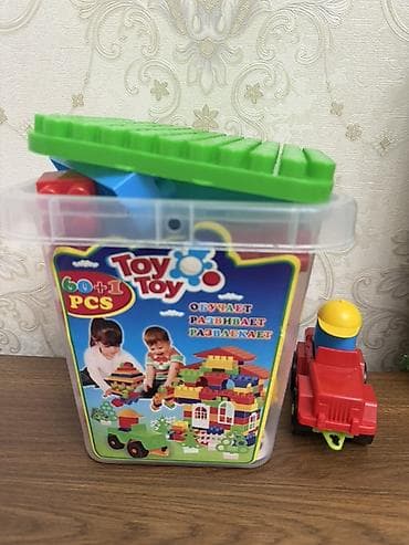 oyuncaq traktorlar: ToyToy konstruktor dəsti – 60+1 hissə - Rəngarəng plastik bloklardan — 1