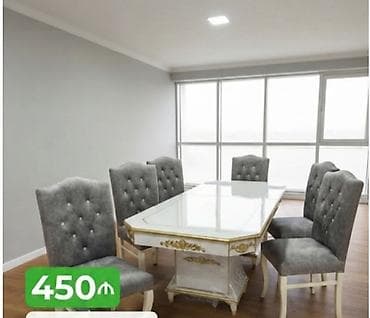 Qonaq otağı üçün, Yeni, Açılmayan, Dördbucaq masa, 6 stul — 1