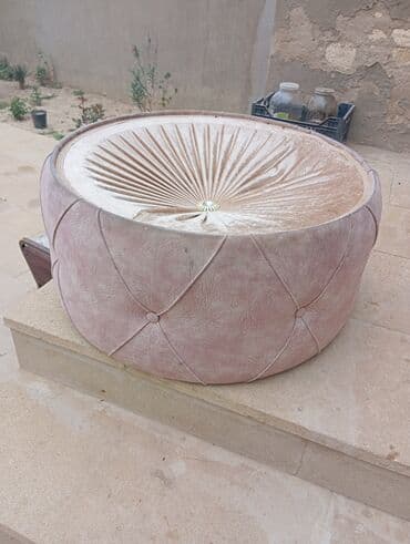 Yeni, Pufik oturacaq, Vеlur parça, rəng - Çəhrayı