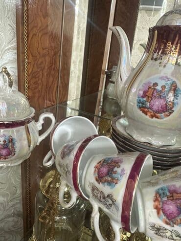 azsamand servis: Çay dəsti, Farfor, Moriage, Yaponiya — 1