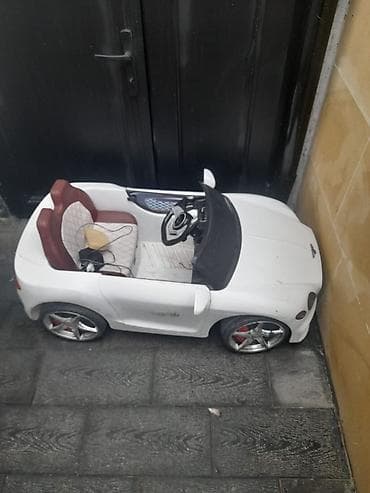 elekt: Uşaq elektrik avtomobili – kabriolet tipli, ağ rəngli, idman — 1