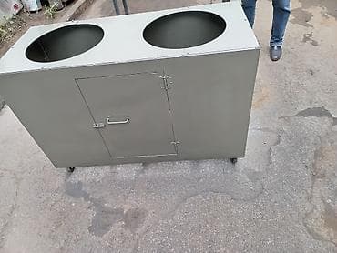 dairəvi: İki bölməli metal tullantı qutusu korpusu - Material: qalın metal — 1