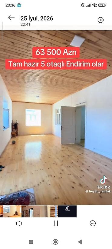 lenkeranda tecili ev satiram: Tam hazır 5 otaqlı həyət evi. - Geniş dəhlizli planlama, otaqlar — 9