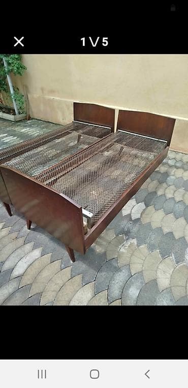 qoşa kravat: İşlənmiş, Təknəfərlik çarpayı, Bazasız, Matrassız, Siyirməsiz — 2