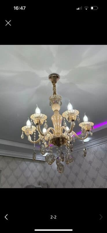 şamdam: Çılçıraq, 8 lampa, Şüşə — 1