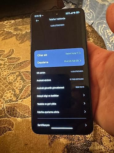 Audio: Redmi Note 11, 128 GB, rəng - Qara, Barmaq izi — 6