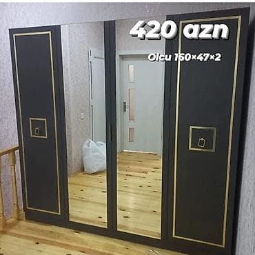 Sifarişlə ofis mebeli: Düz dolab, Yataq otağı üçün, Şifonyer, Açılan, Quraşdırıla bilən, 4 qapılı — 2