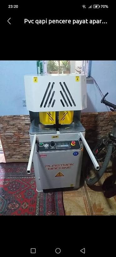 plastik qapi pencere avadanliqlari: PLASTMAK MACHINE – PVC qapı-pəncərə profilləri üçün payat (birləşmə) — 1