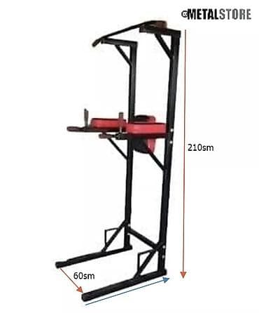1 dollar: Çoxfunksiyalı turnik–parallel zərbə stansiyası - Karkas: möhkəm metal — 1