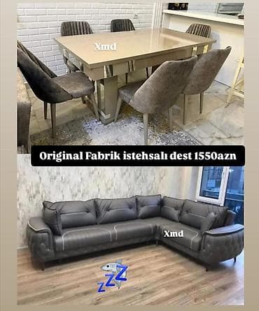 kuxna stol stullari: Masa və divan dəsti — 1