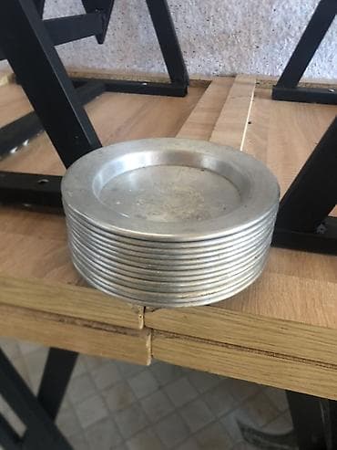 ofis əşyaları: Boşqablar, rəng - Gümüşü, Metal — 1