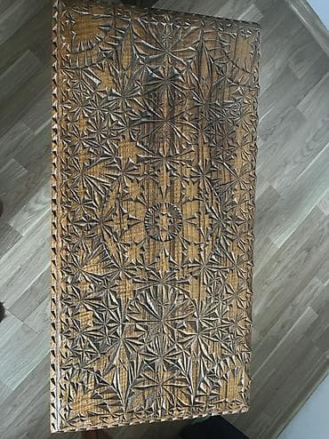 Jurnal masası, İşlənmiş, Açılan, Taxta, Dördbucaq masa — 2