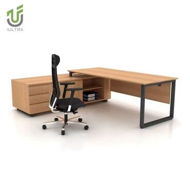 рабочий стол для телефона флай: Mebel: L‑şəkilli rəhbər masa dəsti - Material: ağac teksturalı — 2