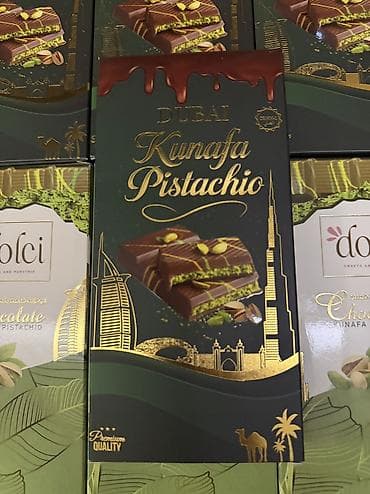 kombi: Məhsul: Şokolad çeşidləri 1) Dubai Kunafa Pistachio – şokoladlı — 2