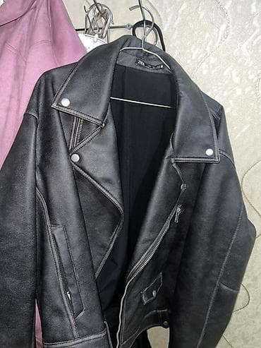 topdan geyim: Kurtka, Dəri, Payız, Zara, L — 2
