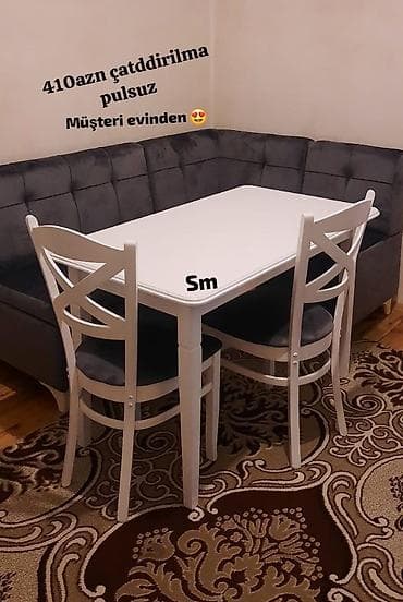 Dördbucaq masa, Mətbəx üçün, 2 nəfər, Açılmayan, Zəmanətsiz