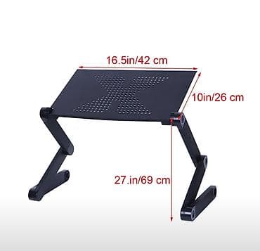 Kompüter masası, İşlənmiş, Qatlanan, Metal, Dördbucaq masa — 3