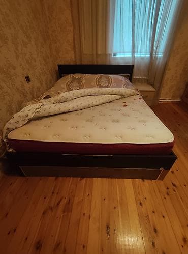 Mebel: İşlənmiş, İkinəfərlik çarpayı, Matras ilə, Siyirməsiz, Azərbaycan — 3