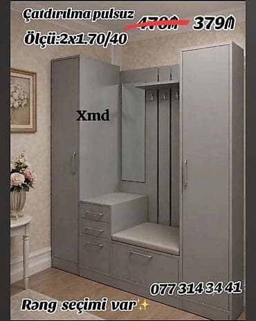 taxt 2 ci el: Dəhliz üçün funksional mebel dəsti – asılqanlı, böyük dolablı və — 1