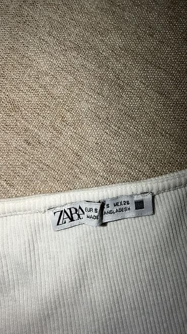 crop geyim: ZARA qadın qısa crop - Rəng: ağ - Ölçü: S (EUR S / MEX 26) - — 2