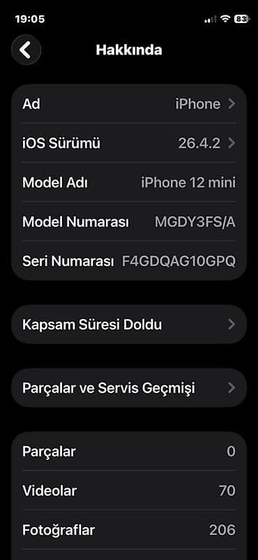 iphon 5 s: IPhone 12 mini, 64 GB, Ağ, Simsiz şarj, Face ID — 7
