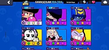 Brawl Stars oyunu üçün inkişaf etmiş hesab - Kupa yolu: 47 979 - — 7