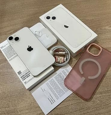 IPhone 13, 128 GB, Ağ, Zəmanət, Kredit, Simsiz şarj
