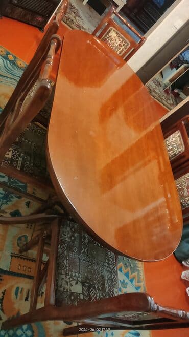 купить круглый стол в баку: Masa (stol) + 6 stul. 
Xaçmaz şəhəri.
Qiymətdə endirim olacaq, yazın — 1