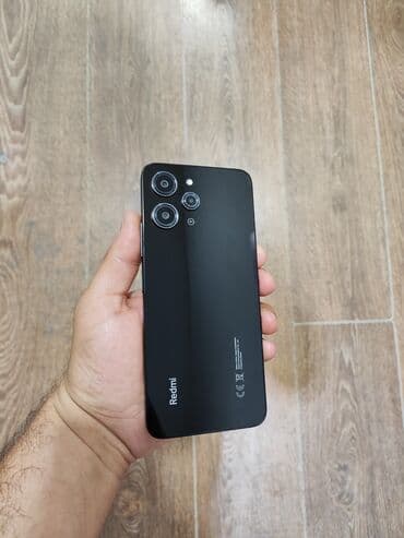 kredit akkumlyator: Redmi 12, 128 ГБ, цвет - Черный, Гарантия — 3