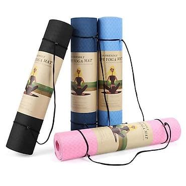 İdman və istirahət: TPE Yoga Mat – 6mm ikiqat ekoloji təmiz, yüngül və sürüşməyə davamlı — 1