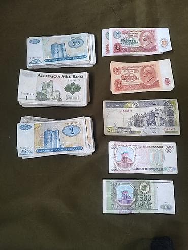 Qarisiq eskinazlar. 10 ededi -5 man. 100 ədədi -15 Man. Yalnız real
