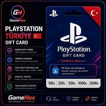 video dvd: 🇹🇷 PLAYSTATION TÜRKİYE GIFT CARD 🎮 GameNex ilə PS Store Türkiye — 1