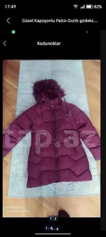 Gözəl Kapüşonlu Palto-Dutik gödəkcə 7,8,9,10,11 yaşa, problemsiz