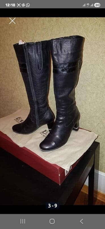 резиновые сапоги баку: Размер: 39, цвет - Черный, Б/у — 1